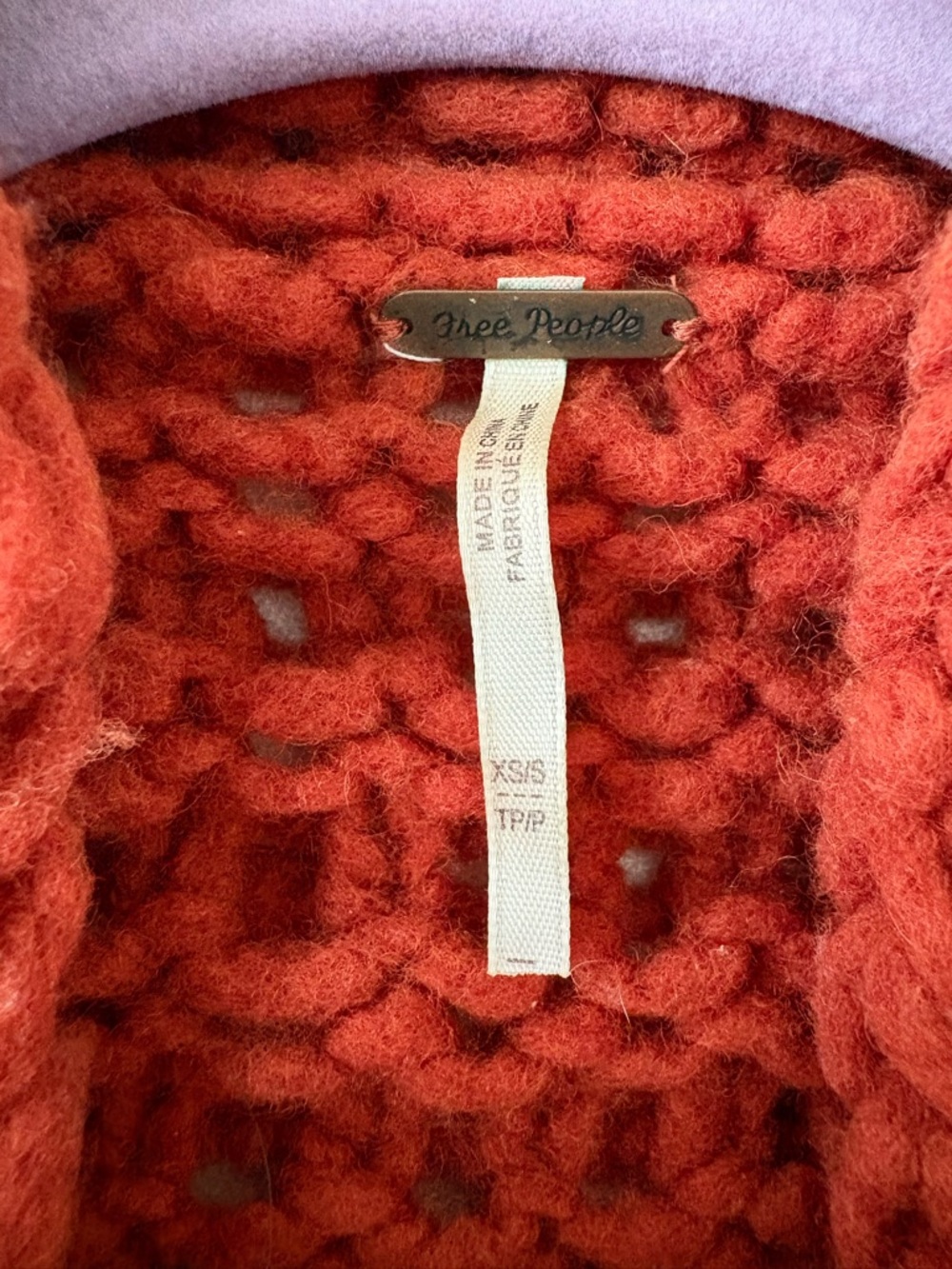 Free People Cozy Chunky Knit Women's Sweater - Rust - Picture 4 of 4